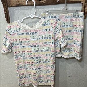 Lake Kid’s Pajamas 100% Pima Cotton Birthday Print Size 8